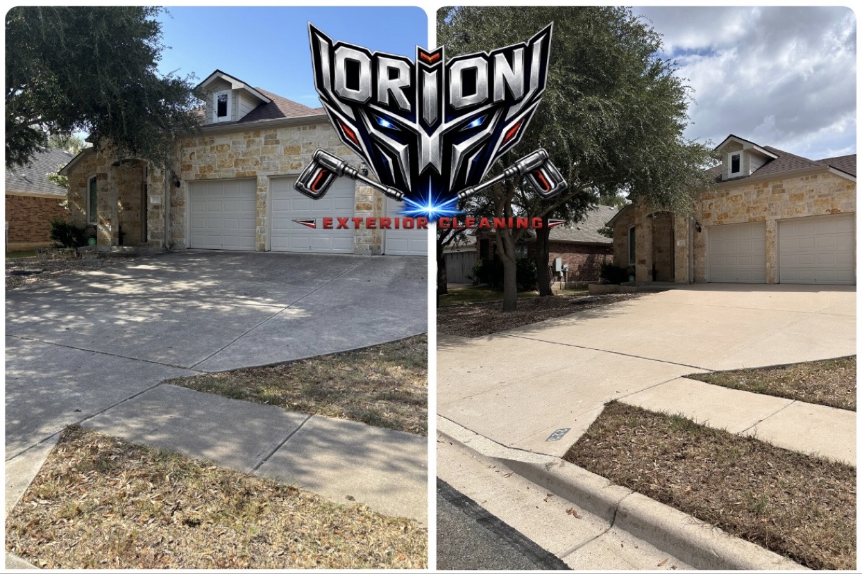 Driveway and walkway pressure washing in Leander, TX